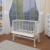 WALDIN Baby Beistellbett mit Matratze und Nestchen, 2 Modelle wählbar,weiß lackiert - 2